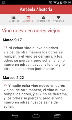 Parábolas de Jesús android App screenshot 0